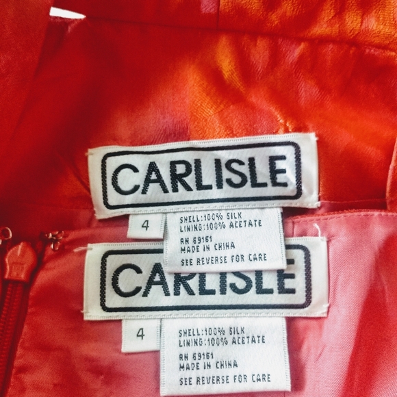 SALE 60% OFF!!!CARLISLE 6 -8 JACQUARD SILK TAILORED FITTED SKIRT SUIT - Picture 7 of 8